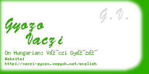 gyozo vaczi business card